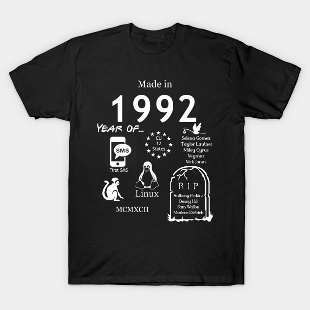 Made in 1992 T-Shirt by Jambo Designs